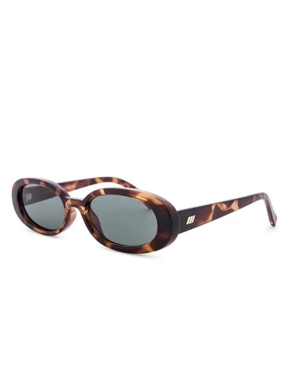 Le Specs Outta Love Tortoiseshell Oval Sunglasses
